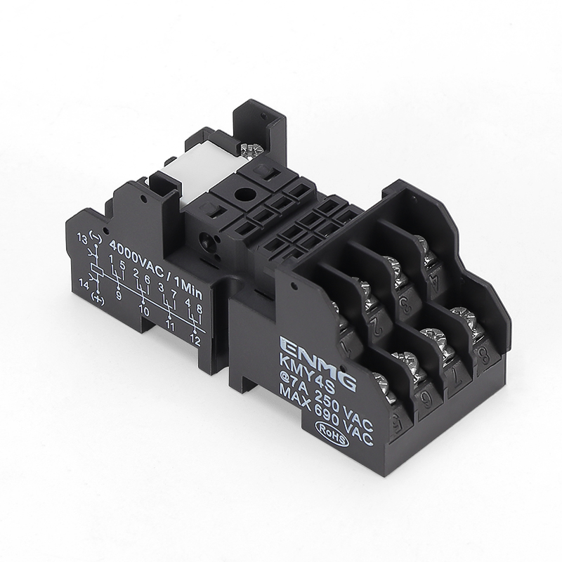 KMY4S / KMY4S(K) 14-pin barrier-terminal DIN relay socket
